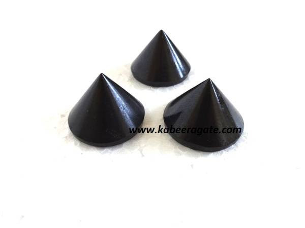 Black Tourmoline Conical Pyramids