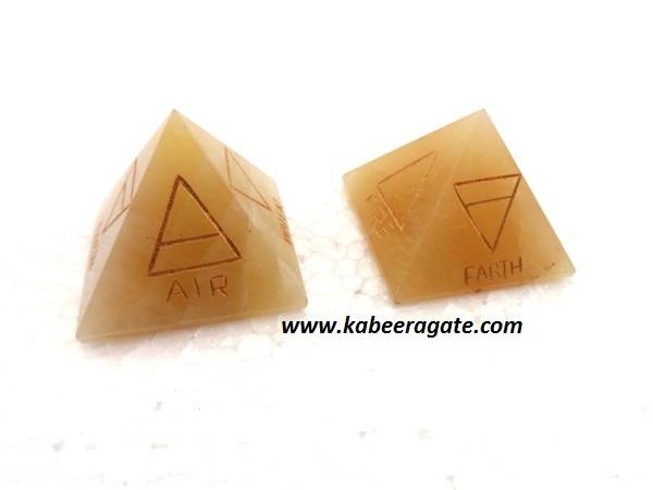 Yellow Aventurine 4 Element Pyramid