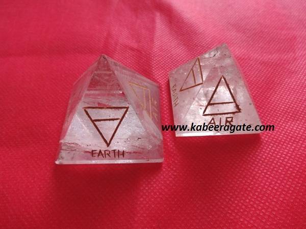 Crystal Quartz 4 Elements Pyramid