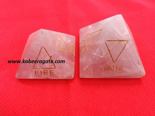 Rose Quartz 4 Elements Pyramid
