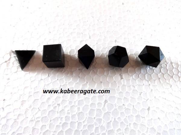 Black Tourmaline 5pcs Geometry Set