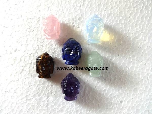 Assorted Gemstone Buddha Head