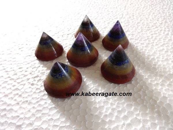 Chakra Bonded Conical Pyramids