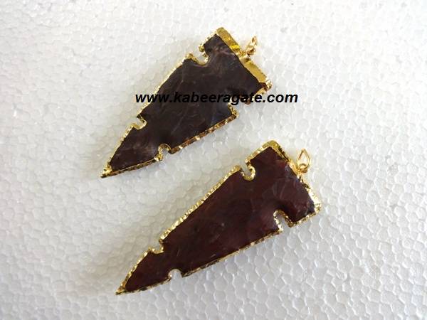 Curved Arrowheads Pendent with Electroplating