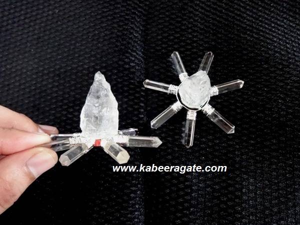 Crystal Quartz Cluster Energy Generators with 7 Points