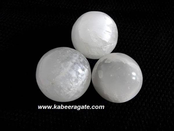 White Selenite Balls