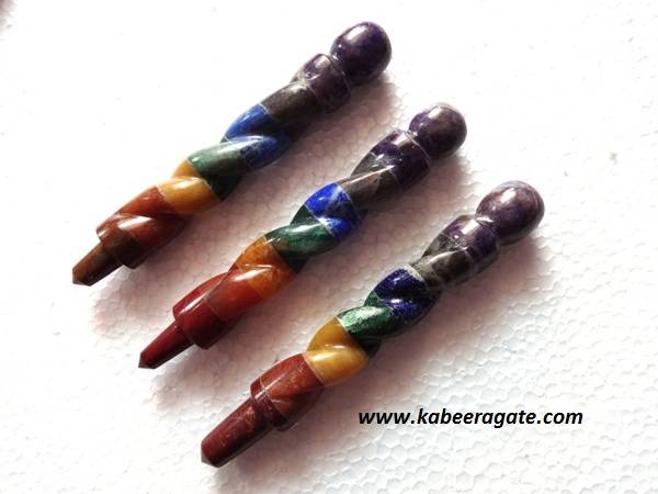 Twisted Chakra Healing Wands