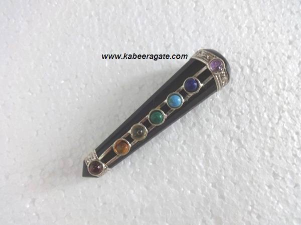 Chakra Black Tourmaline Massage Healing Wand