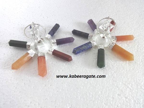 Chakra Energy Generators With Crystal Quartz Star & Conical Pyramid